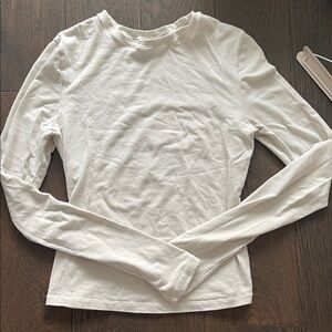 SKIMS Cream Long Sleeve Tee